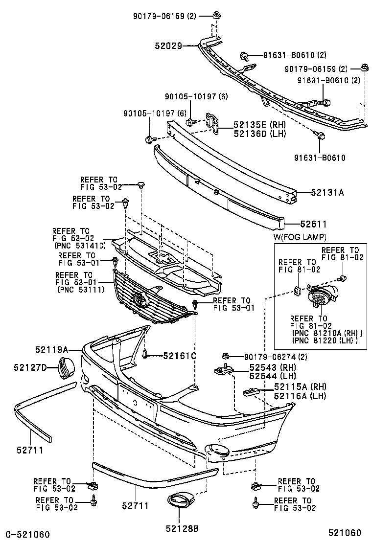 52128-YF020 COVER, FRONT BUMPER HOLE, LH product image