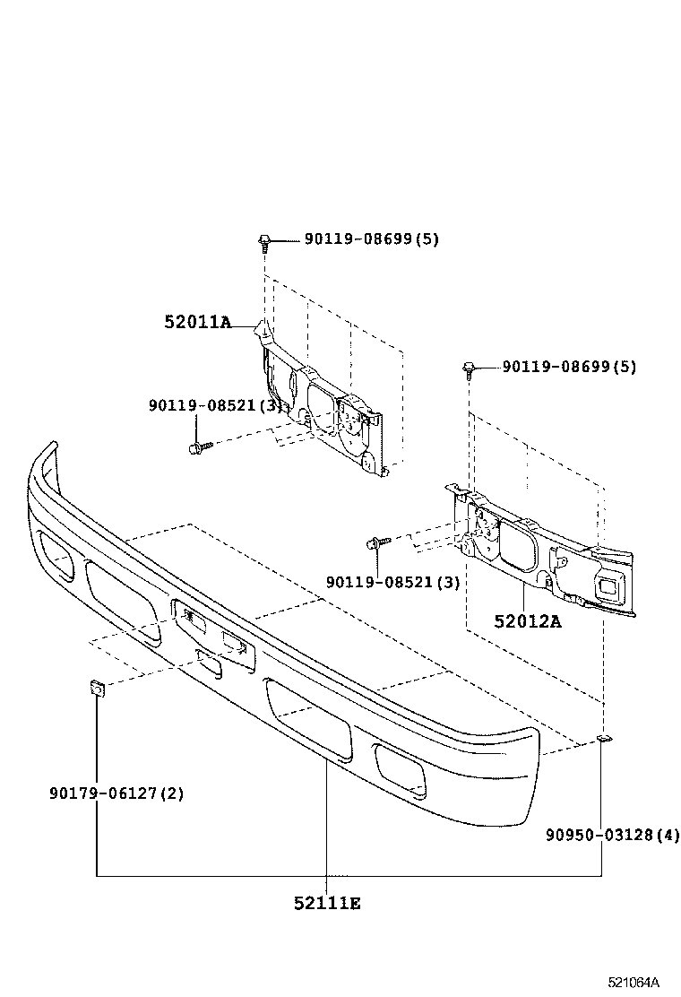 52101-37131-K0 BAR, FRONT BUMPER product image