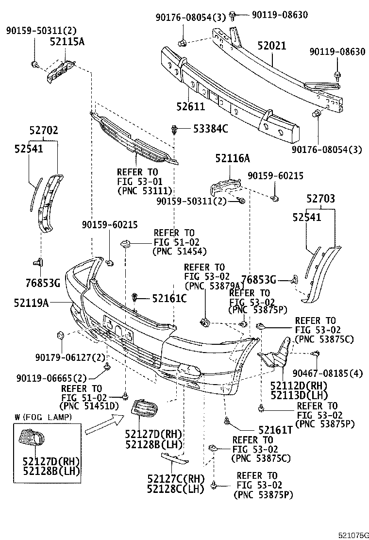 52021-68010 REINFORCEMENT SUB-ASSY, FRONT BUMPER product image