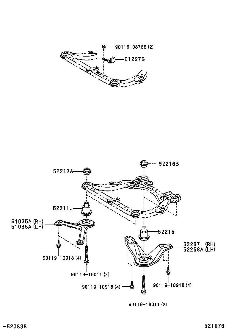 51227-28050 DAMPER, FRONT SUSPENSION MEMBER DYNAMIC product image