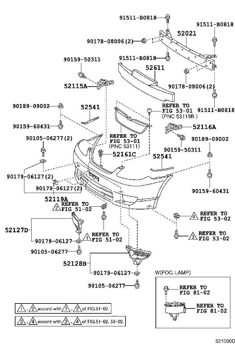 52021-12200 REINFORCEMENT SUB-ASSY, FRONT BUMPER product image