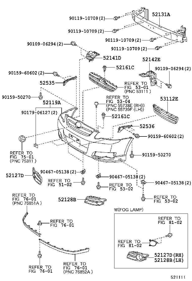 57013-02020 BRACKET SUB-ASSY, FRONT SIDE MEMBER, RH product image