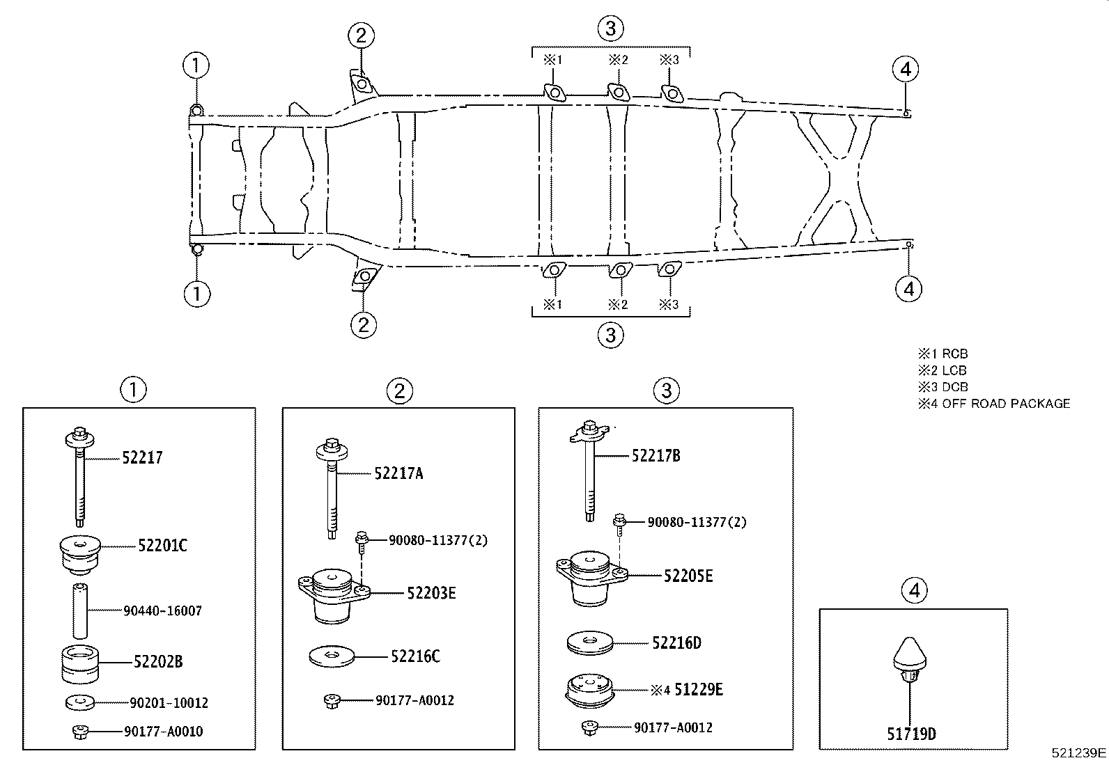 Toyota 52203-04140 CUSHION SUB-ASSY, CAB MOUNTING, NO.2