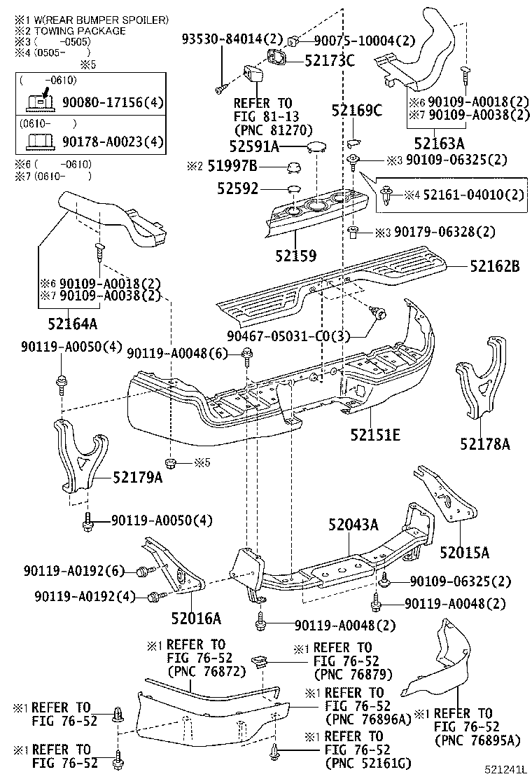 Toyota 52156-04020 EXTENSION, REAR BUMPER, LH