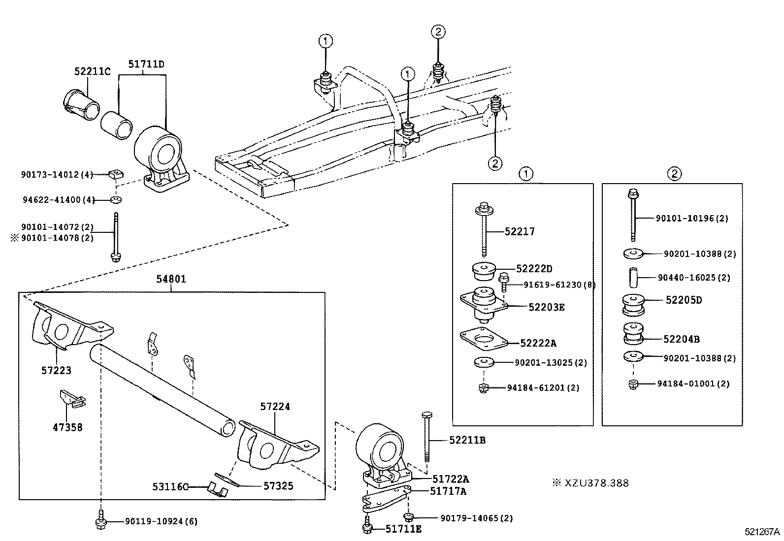51701-37130 BRACKET, CAB FRONT MOUNTING product image