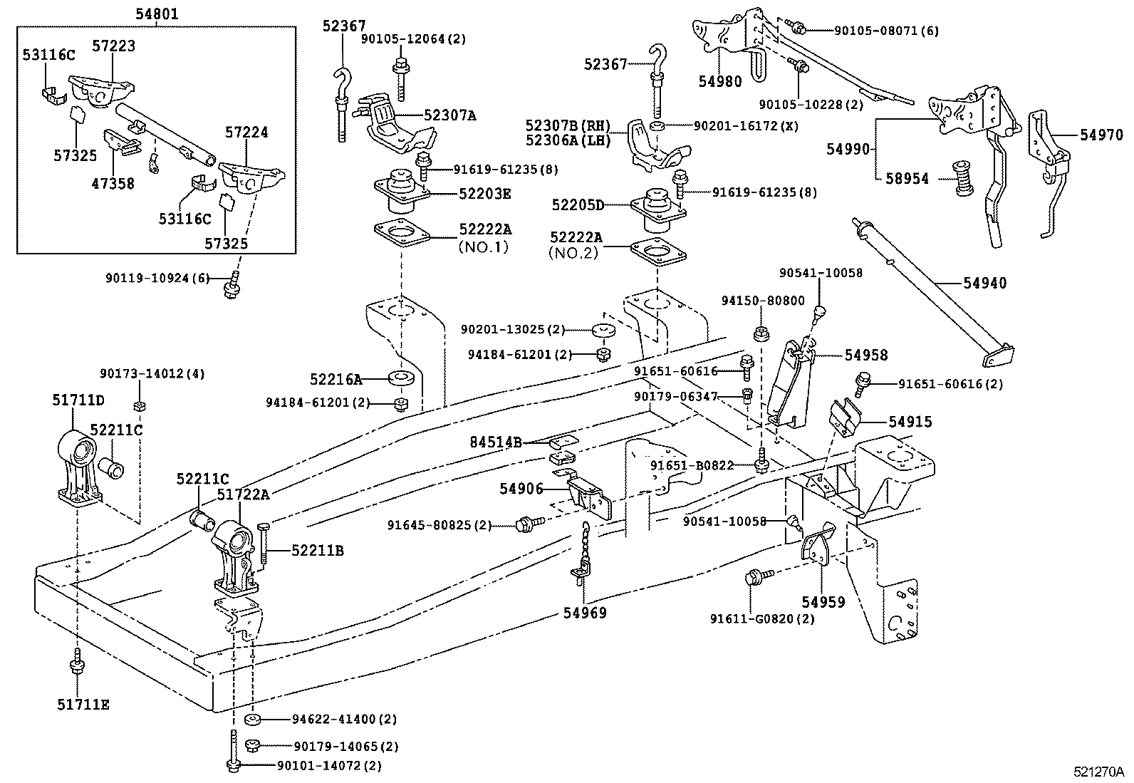 51701-37130 BRACKET, CAB FRONT MOUNTING product image