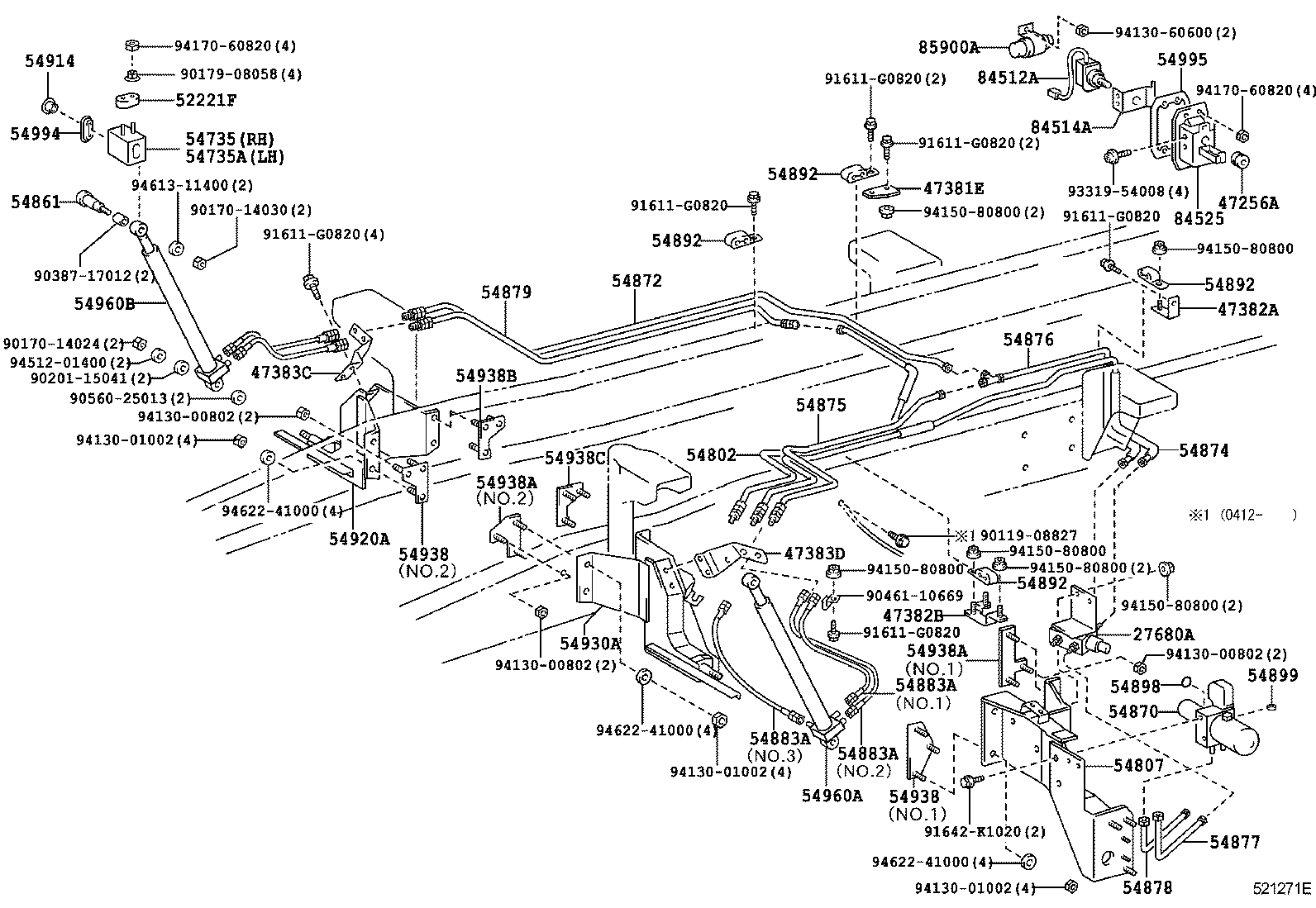51701-37130 BRACKET, CAB FRONT MOUNTING product image