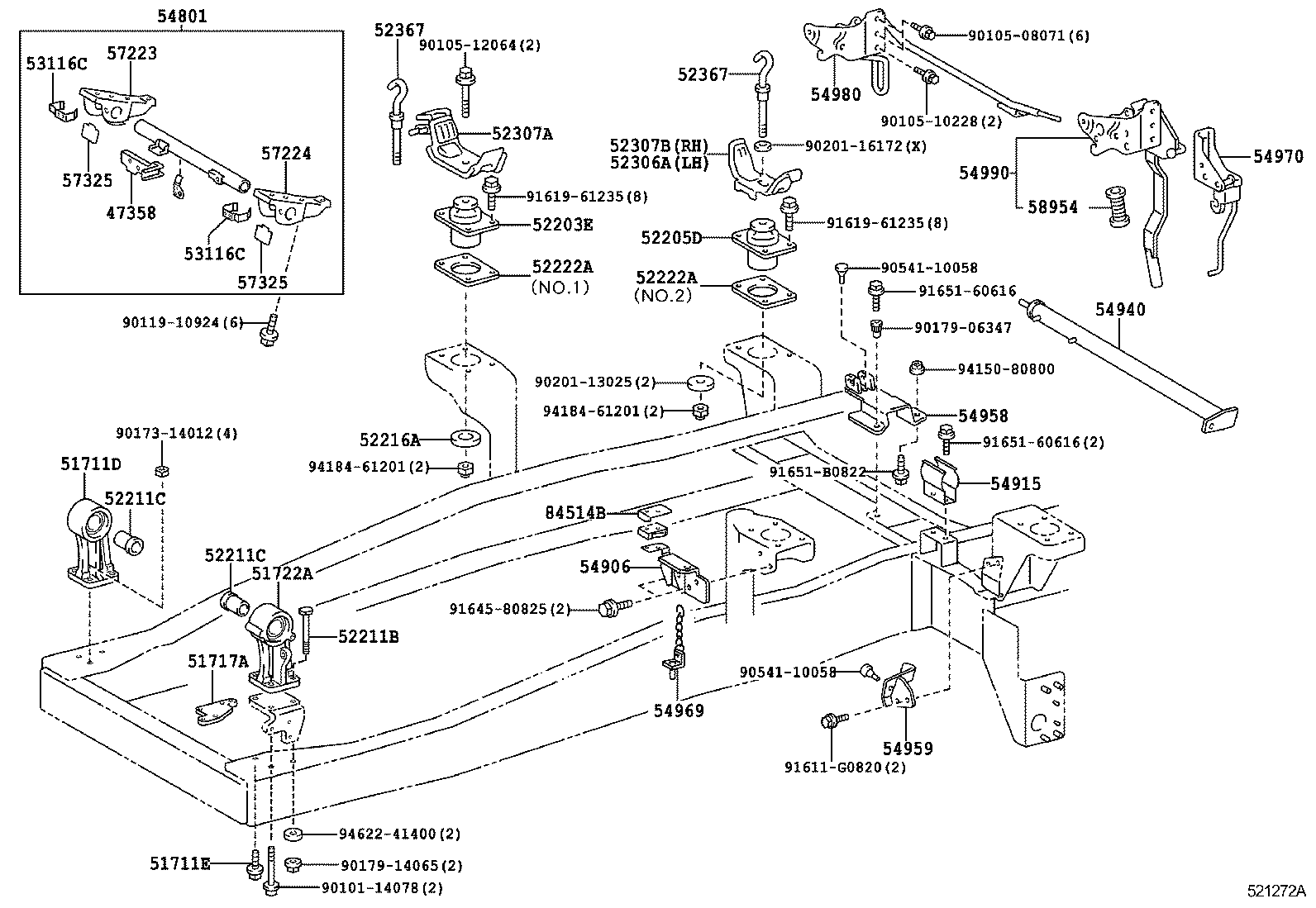 51701-37130 BRACKET, CAB FRONT MOUNTING product image