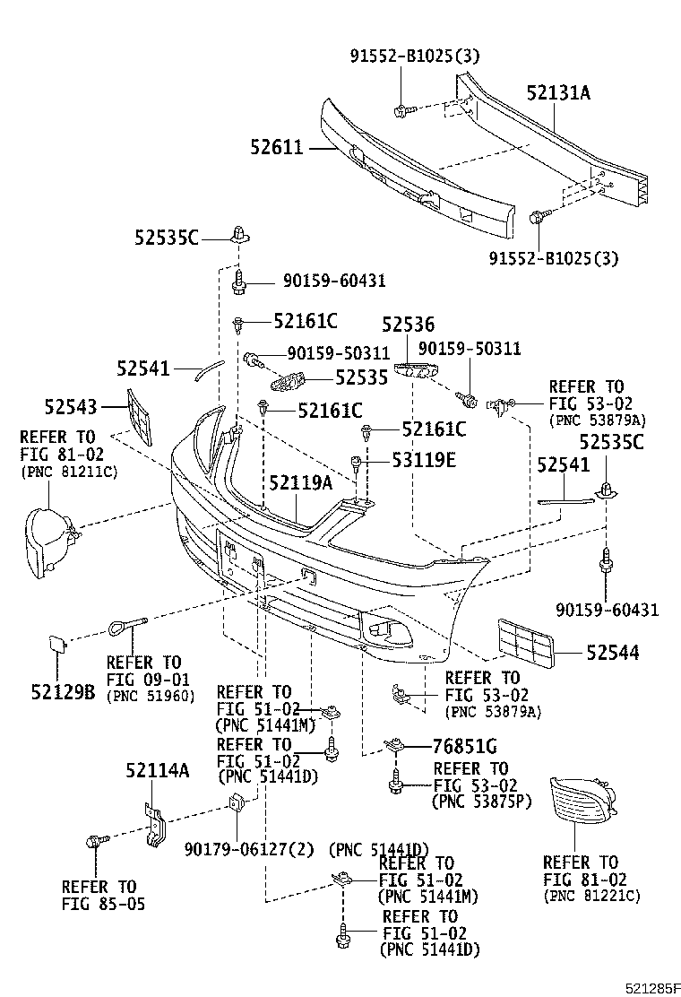 52611-30271 ABSORBER, FRONT BUMPER ENERGY product image