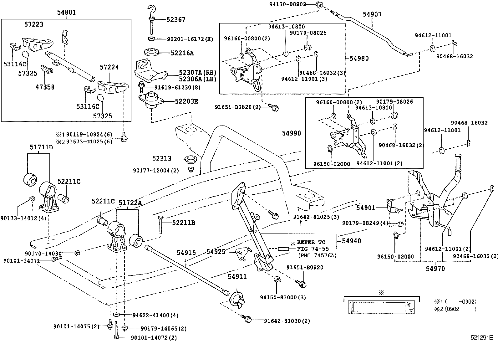 51702-37190 BRACKET SUB-ASSY, CAB FRONT MOUNTING, LH product image