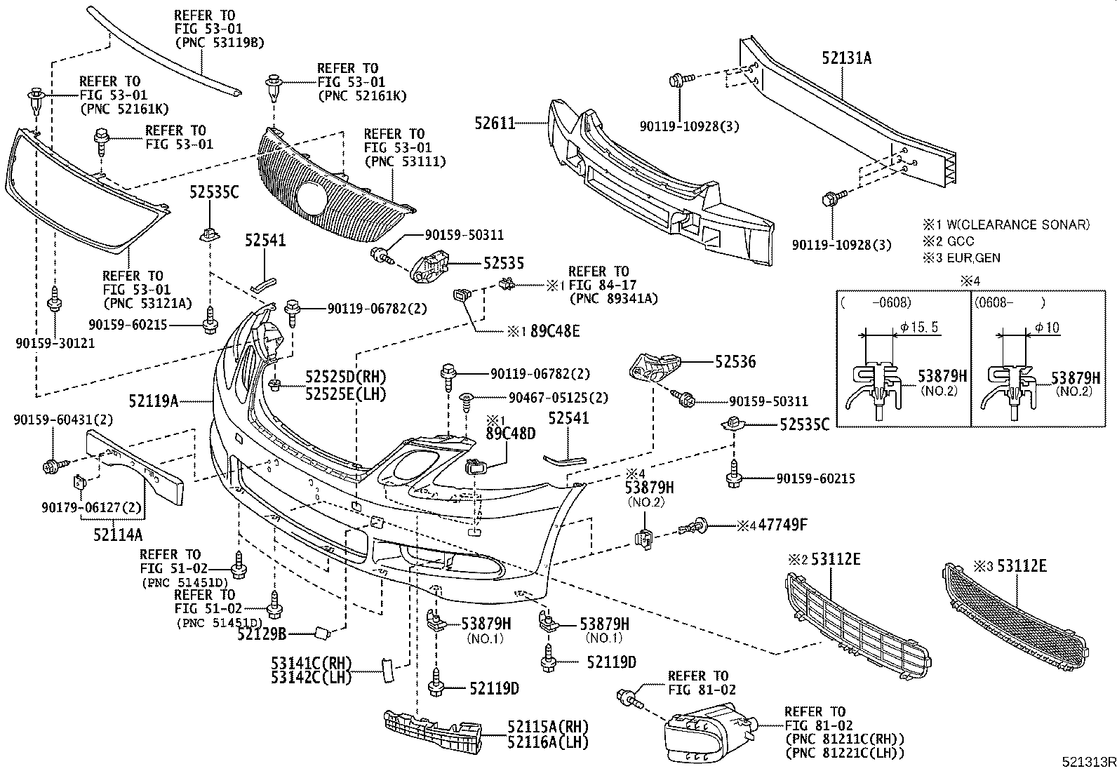 53142-30040 GARNISH, RADIATOR GRILLE, NO.2 product image