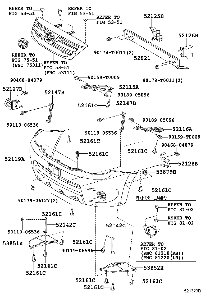 52115-0K020 SUPPORT, FRONT BUMPER SIDE, RH product image