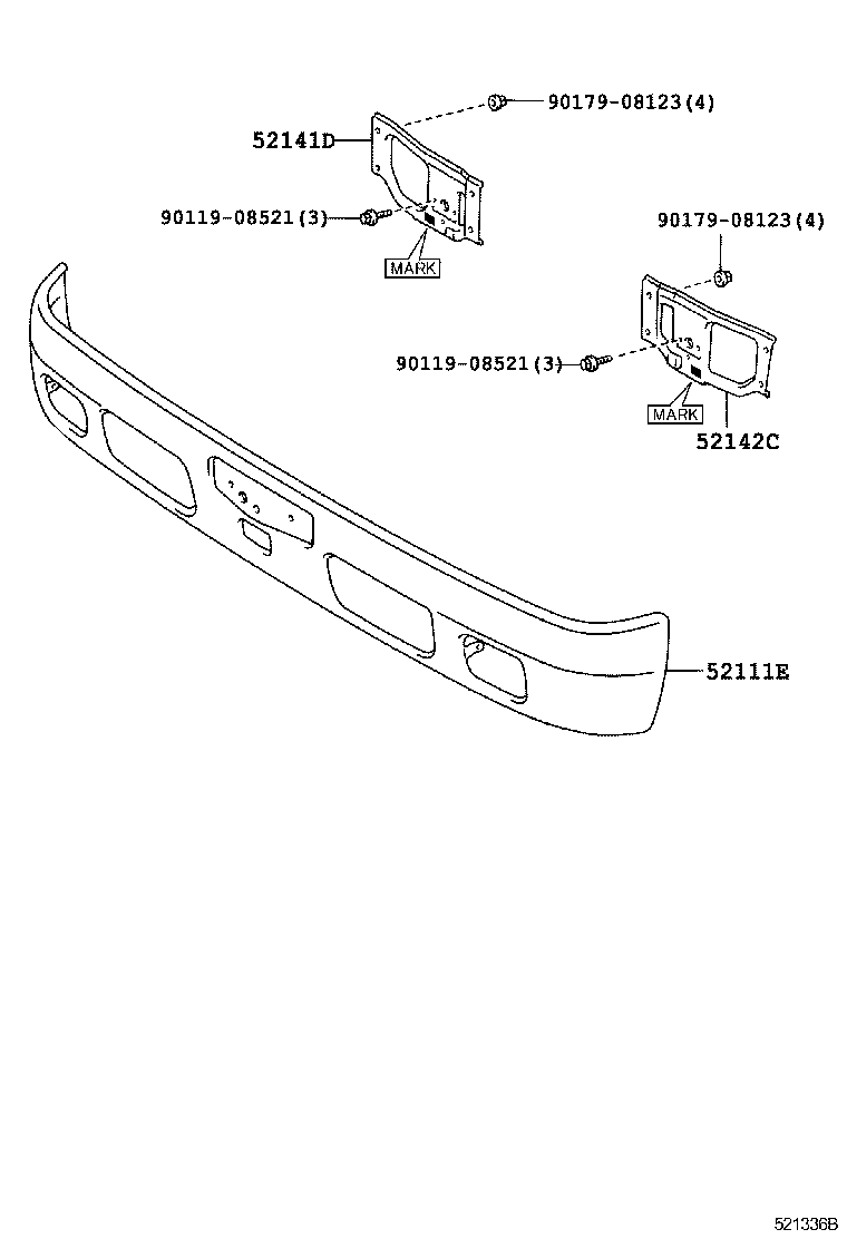 52011-37031 ARM SUB-ASSY, FRONT BUMPER, RH product image