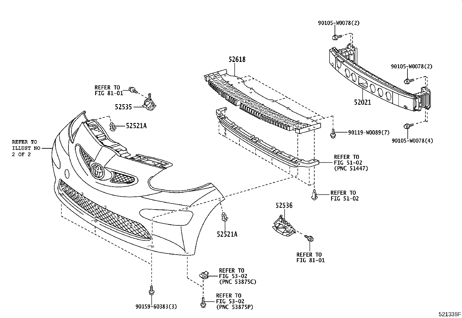 52127-0H902 COVER, FRONT BUMPER HOLE, RH product image