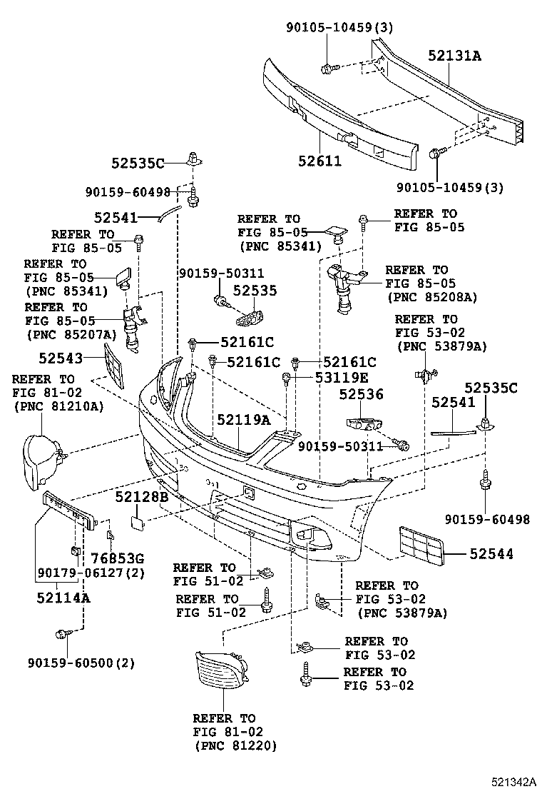 52128-0N902 COVER, FRONT BUMPER HOLE, LH product image