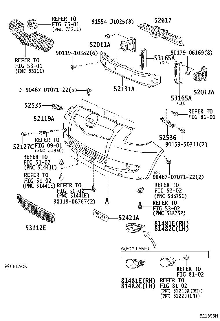 52011-52020 ARM SUB-ASSY, FRONT BUMPER, RH product image