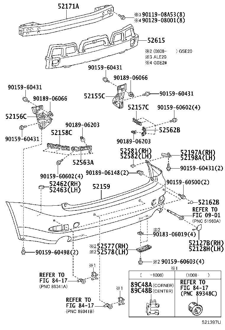 52023-53010 REINFORCEMENT, REAR BUMPER, NO.1 product image