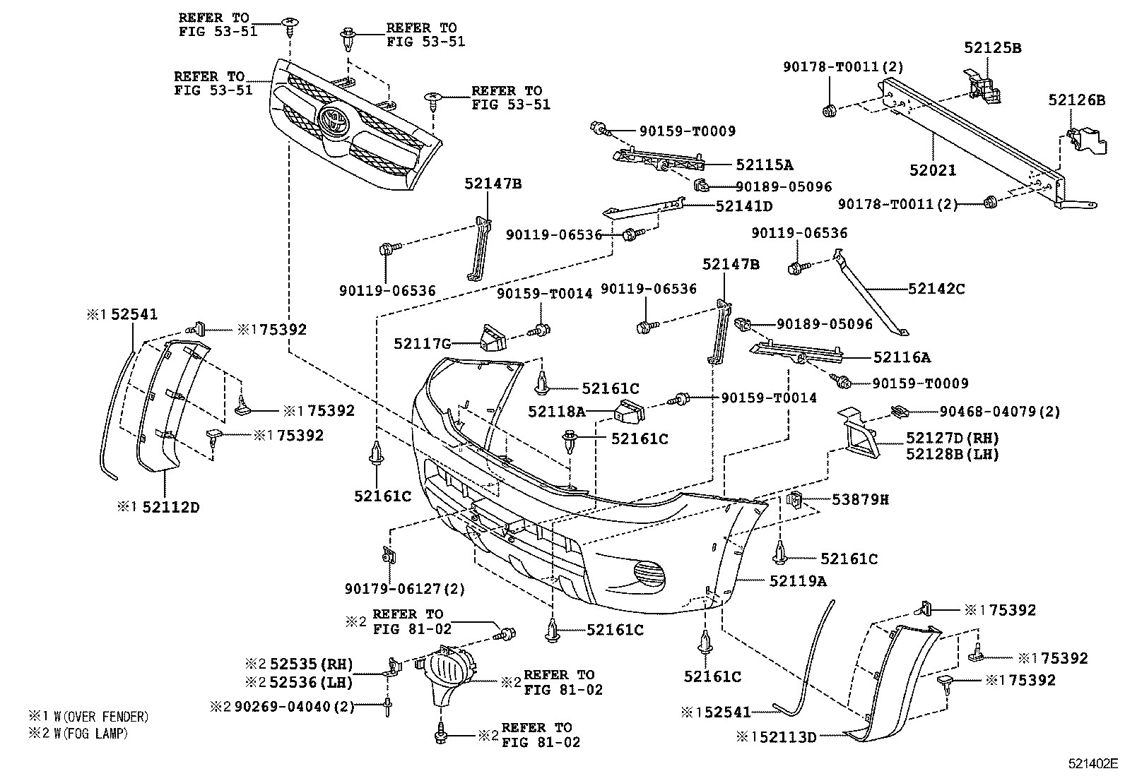 52127-0K010 COVER, FRONT BUMPER HOLE, RH product image