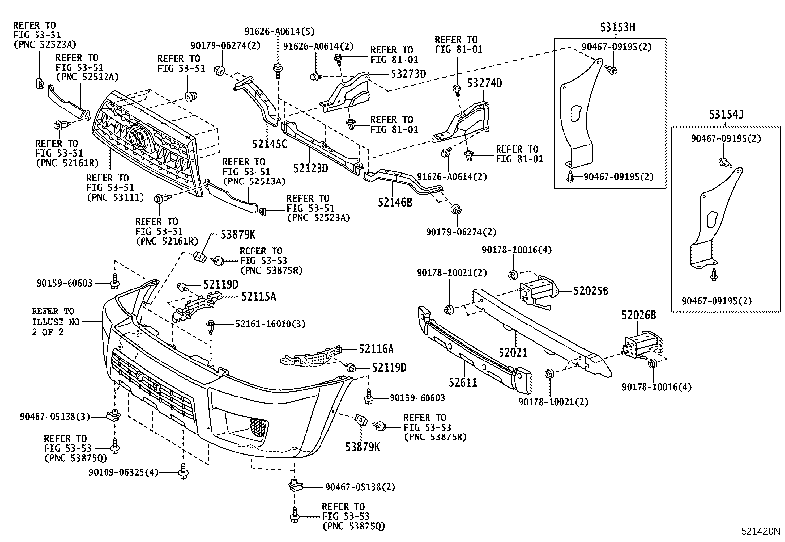53274-35050 BRACKET, FRONT BUMPER ARM MOUNTING, LH product image