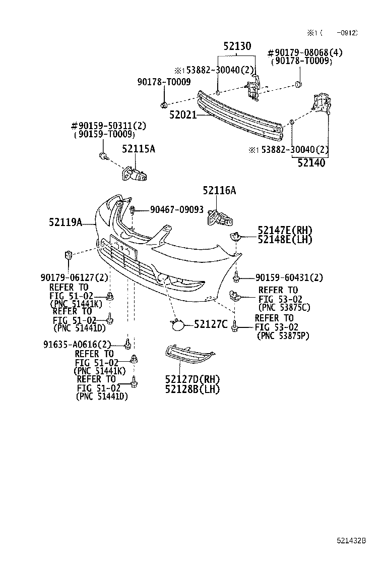 52127-0D120 COVER, FRONT BUMPER HOLE, RH product image