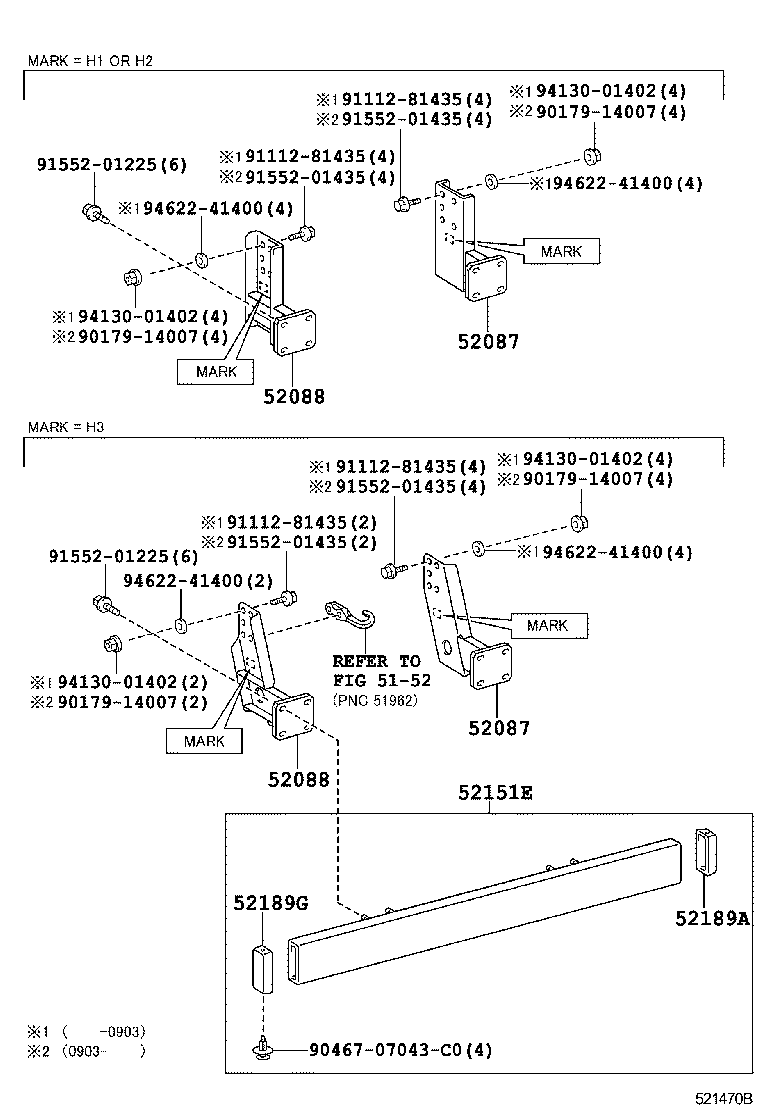 52151-37210 STAY SUB-ASSY, REAR BUMPER SIDE, RH product image