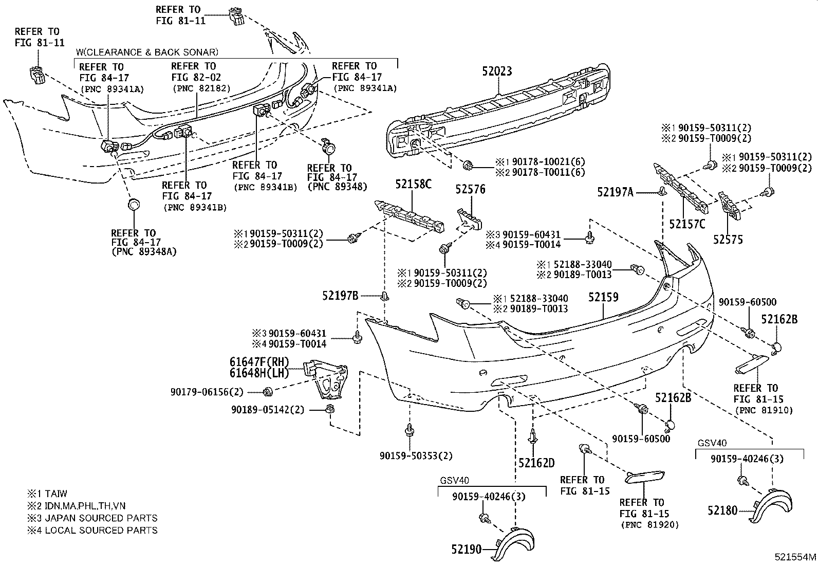 52023-06121 REINFORCEMENT SUB-ASSY, REAR BUMPER product image