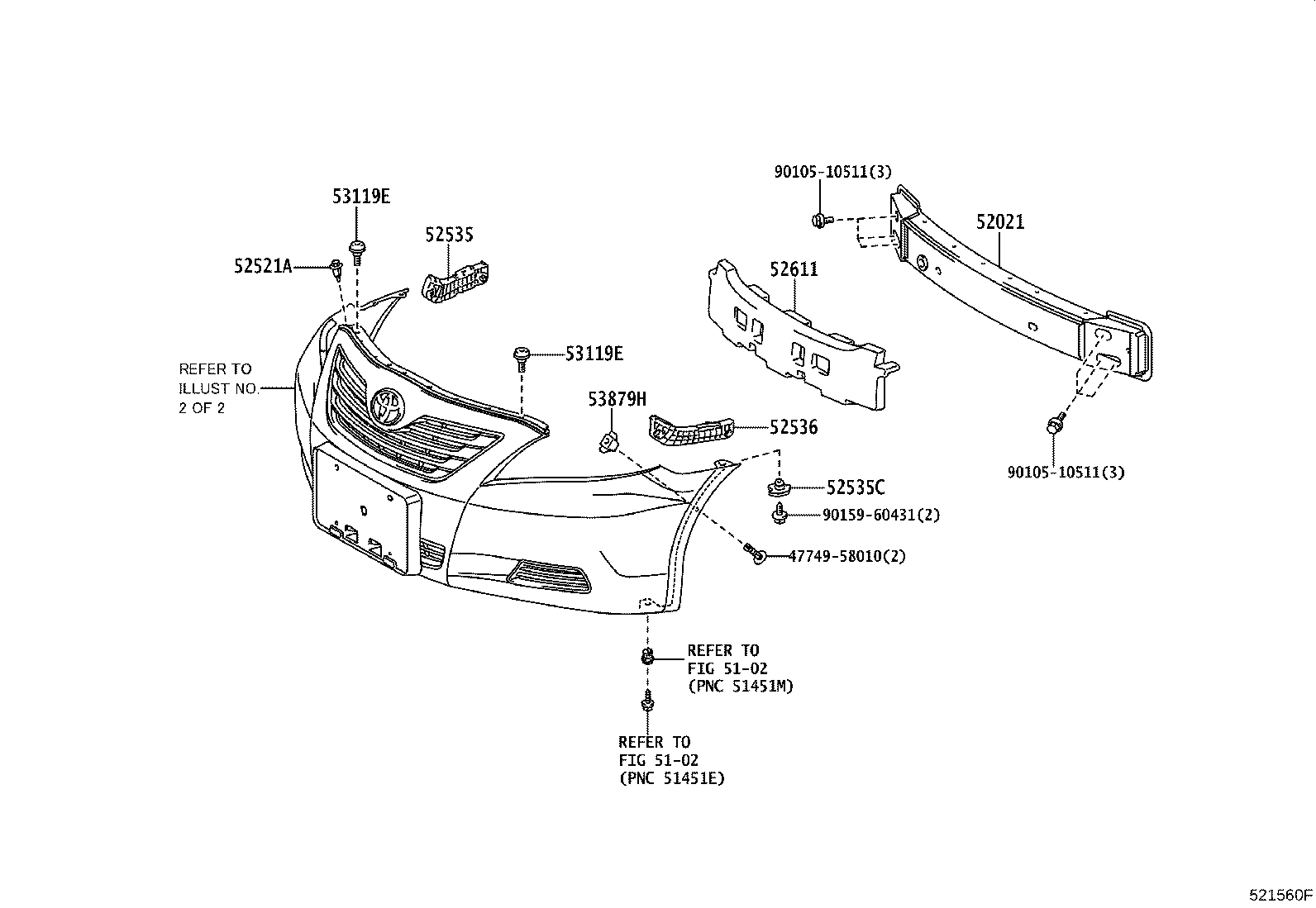 Toyota 52611-33180 ABSORBER, FRONT BUMPER ENERGY