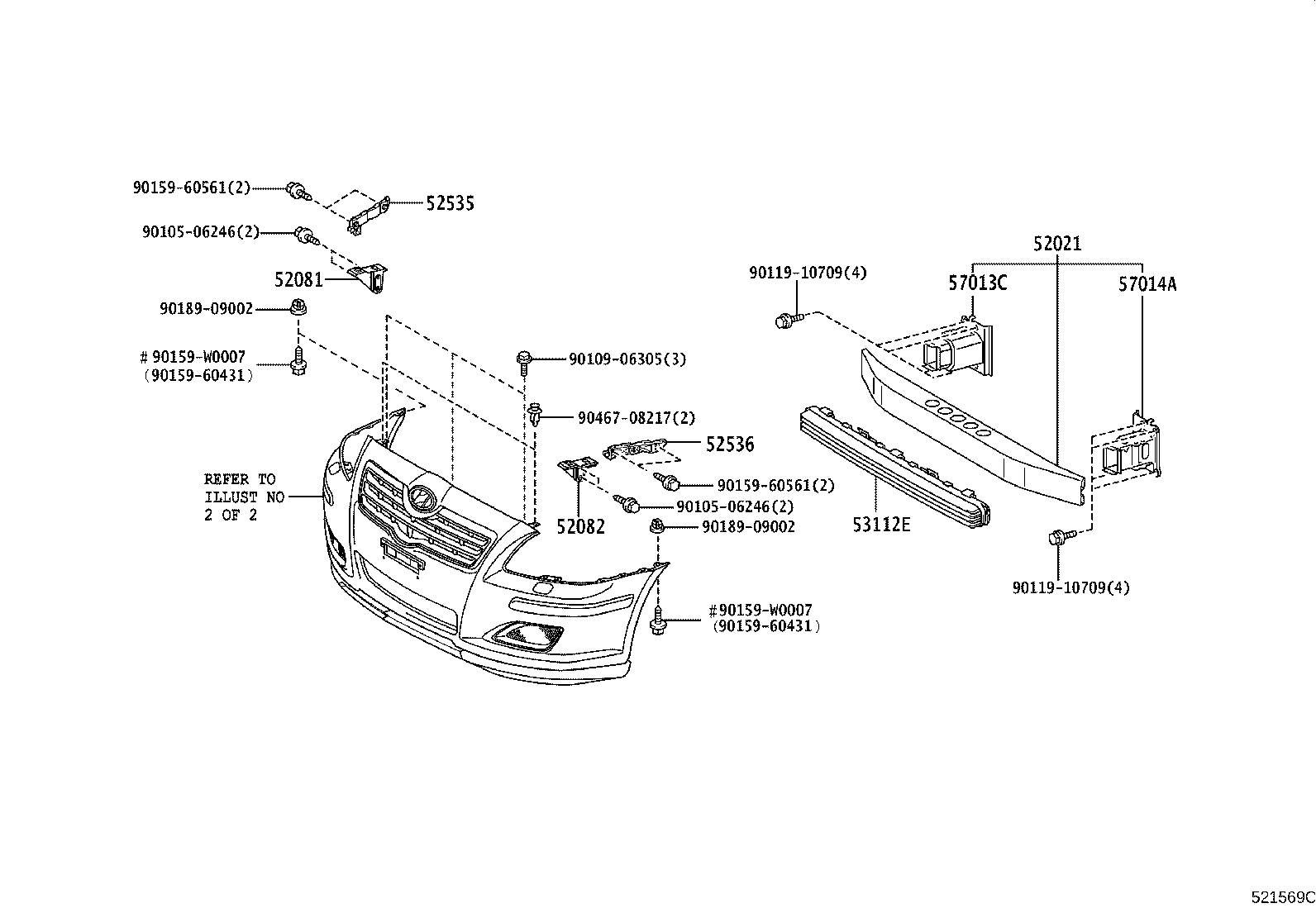 52712-05020-D1 MOULDING, FRONT BUMPER SIDE, RH product image
