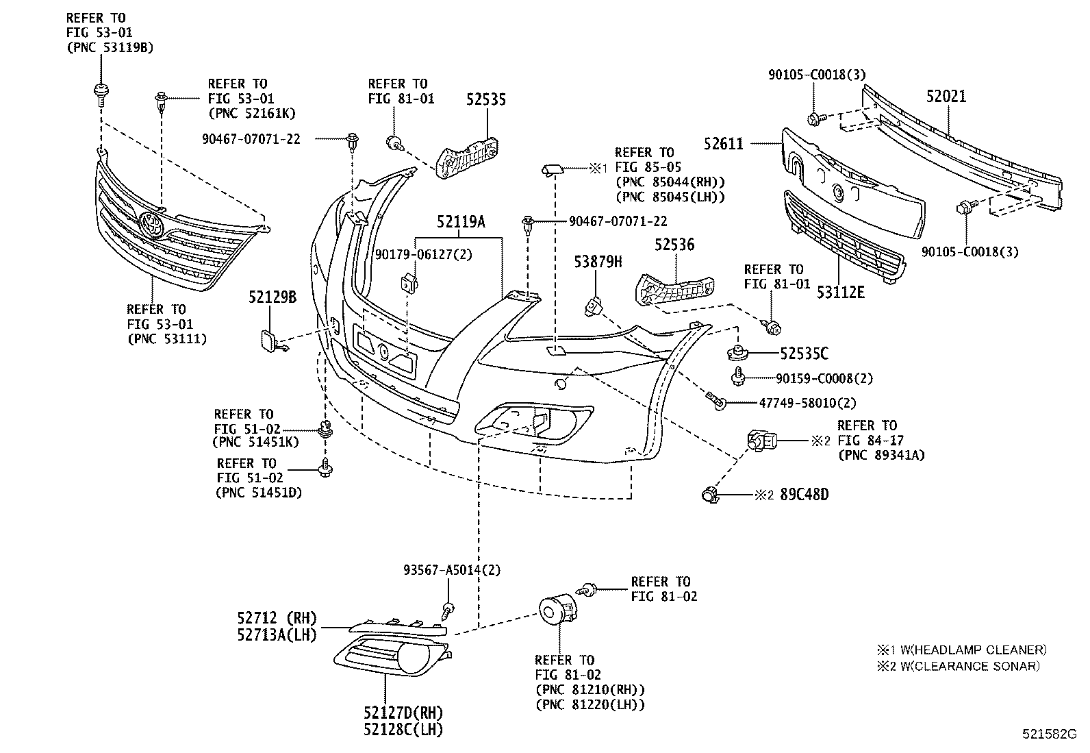 52030-06130 COVER, FRONT BUMPER HOLE, RH product image
