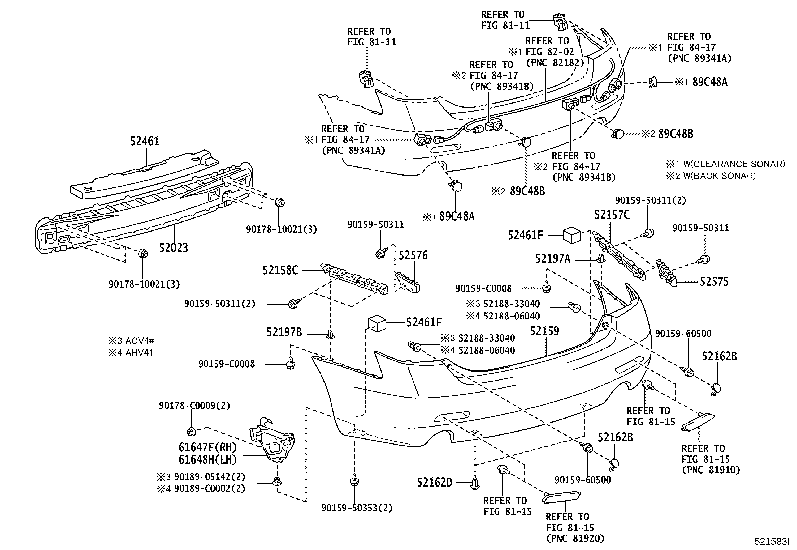 52159-06923 COVER, REAR BUMPER product image