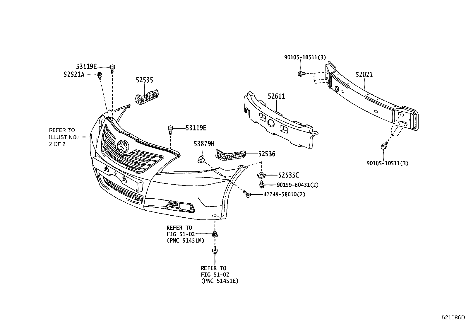 52030-06030 COVER, FRONT BUMPER HOLE, RH product image