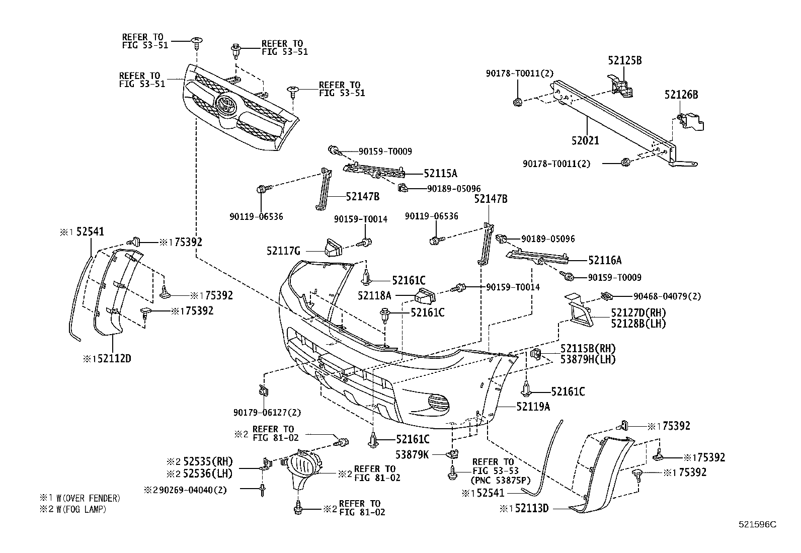 52127-0K010 COVER, FRONT BUMPER HOLE, RH product image