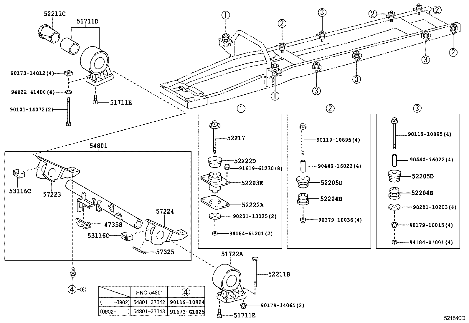 54801-37043 TUBE SUB-ASSY, TILT CAB, NO.1 product image