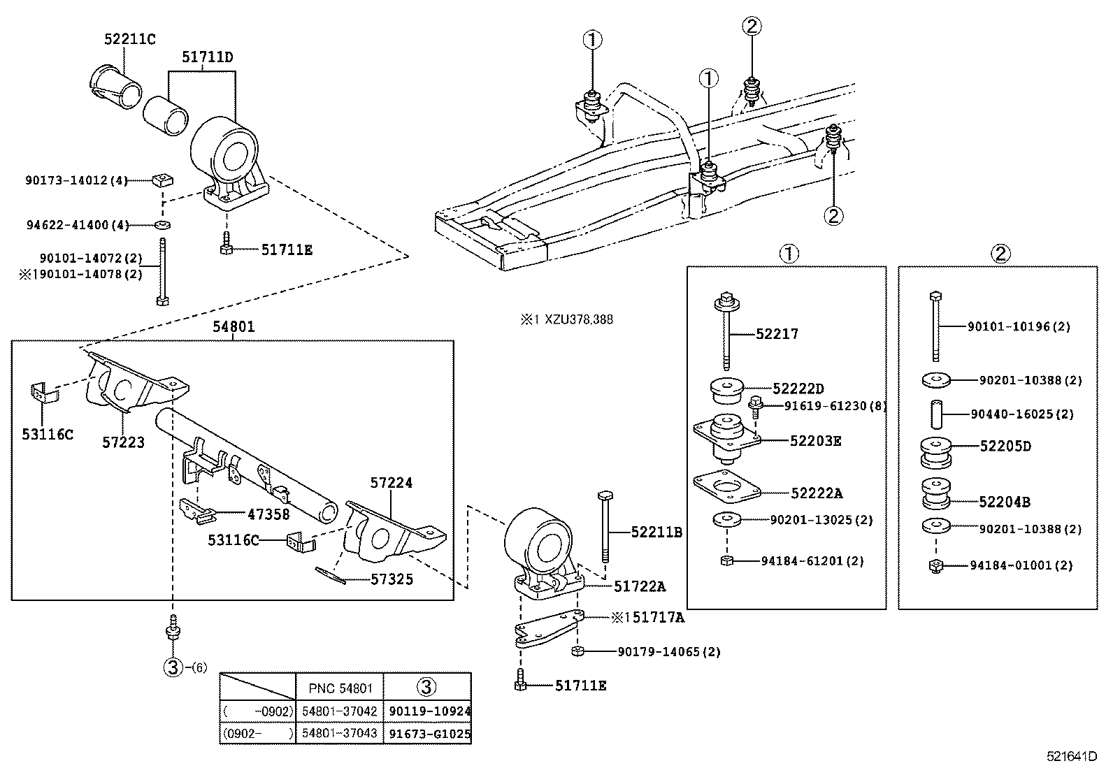 54801-37043 TUBE SUB-ASSY, TILT CAB, NO.1 product image