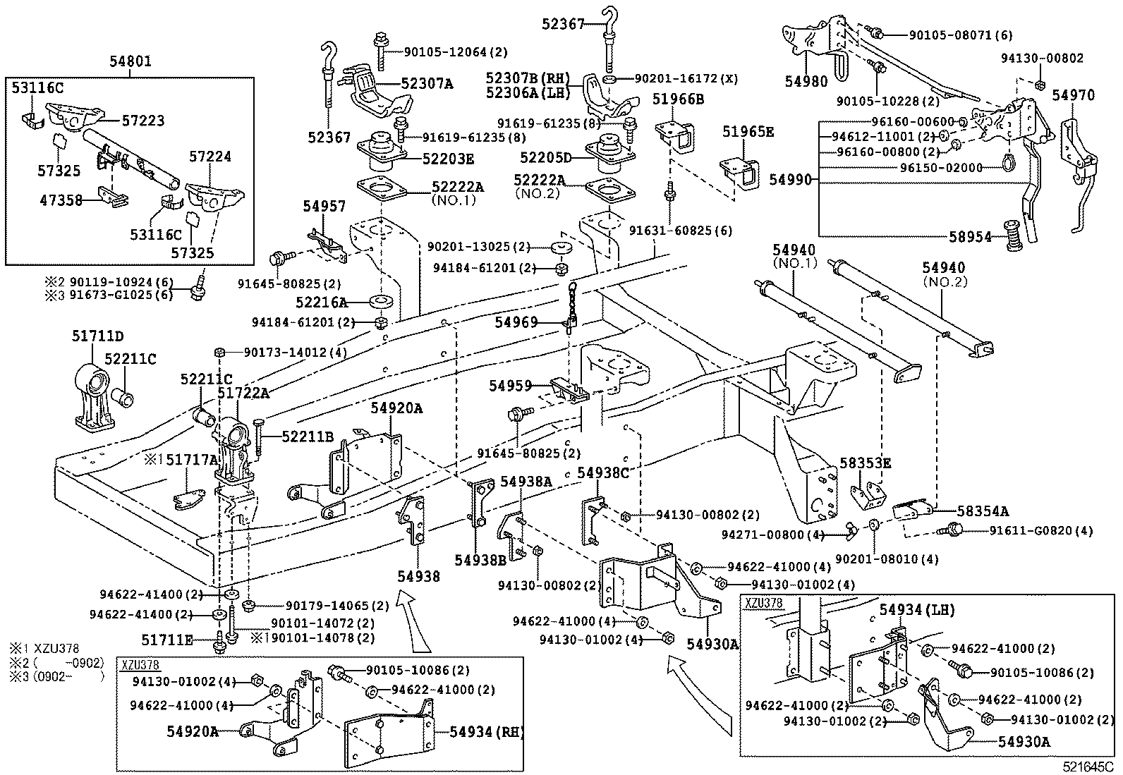 54801-37043 TUBE SUB-ASSY, TILT CAB, NO.1 product image