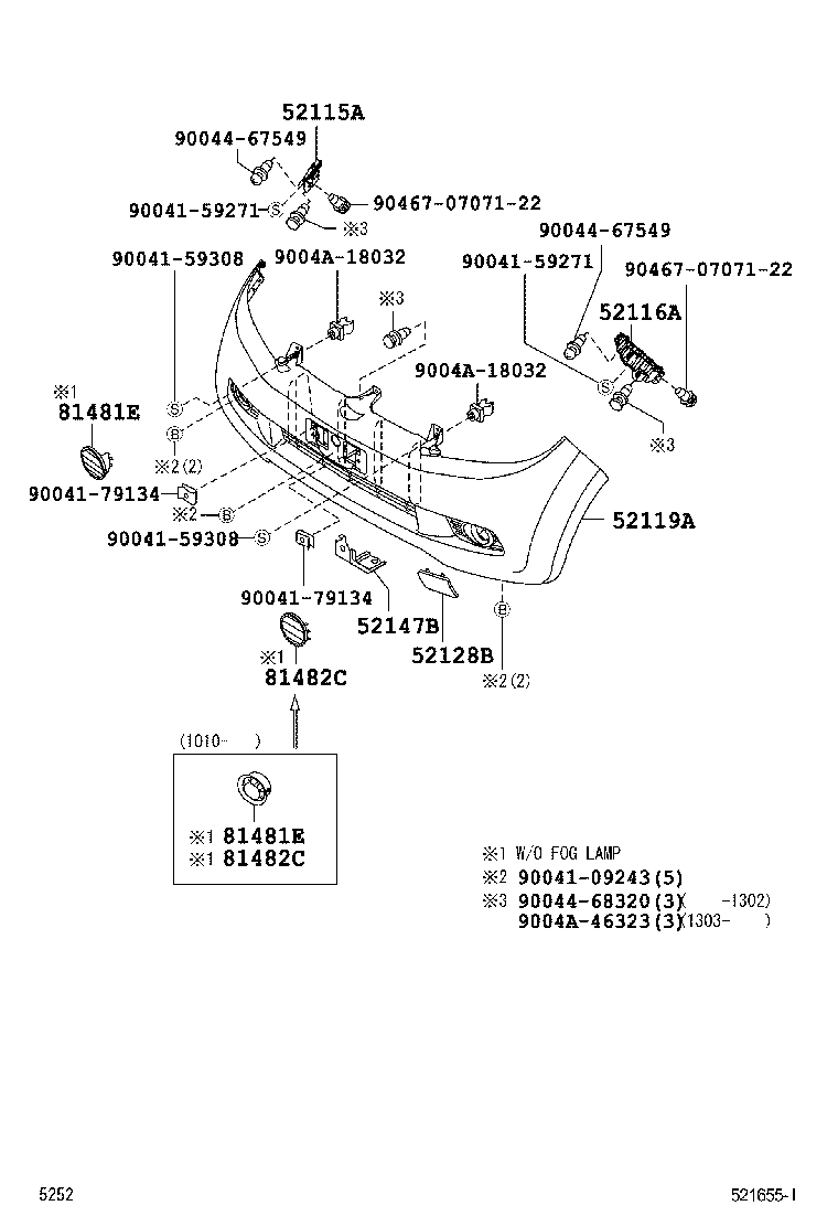 52115-BZ050 SUPPORT, FRONT BUMPER SIDE, RH product image