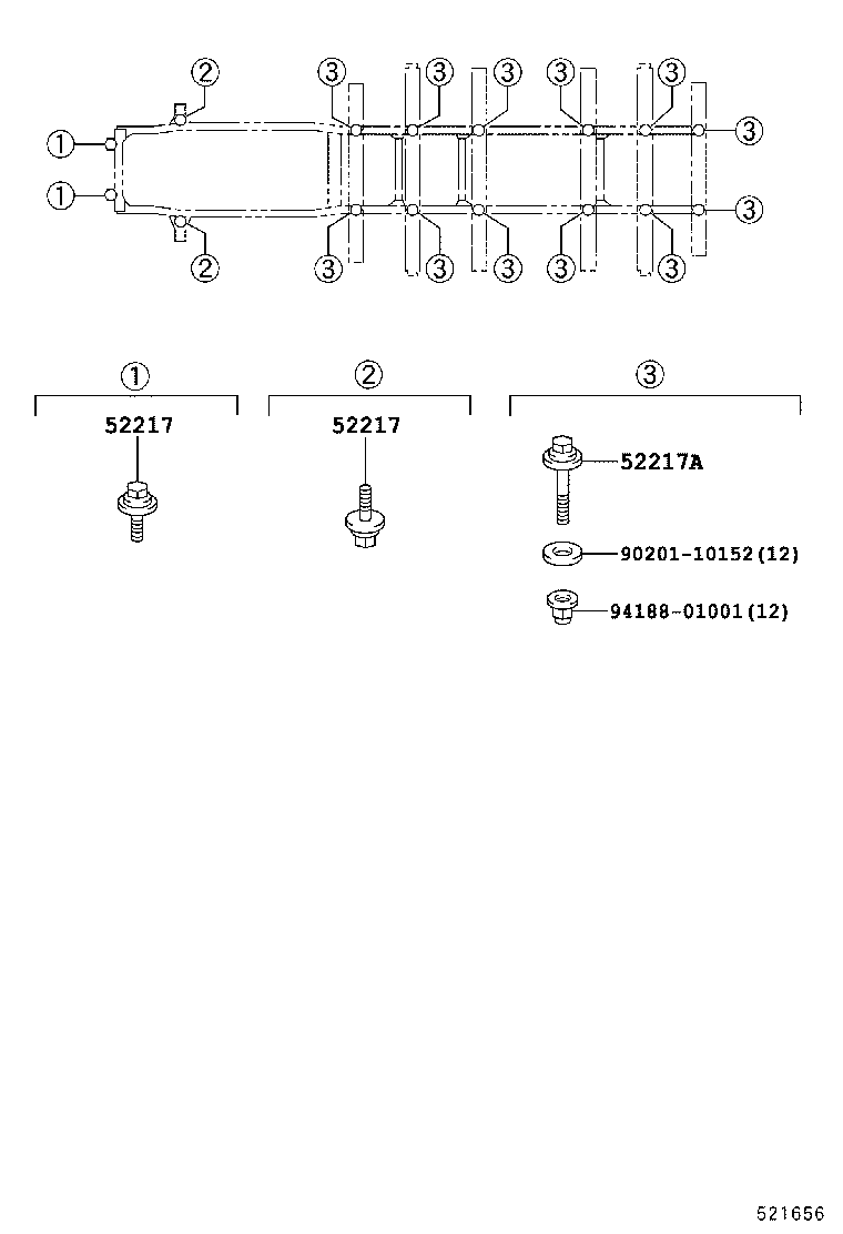 57022-37010 BRACKET SUB-ASSY, BODY MOUNTING, NO.1 LH product image