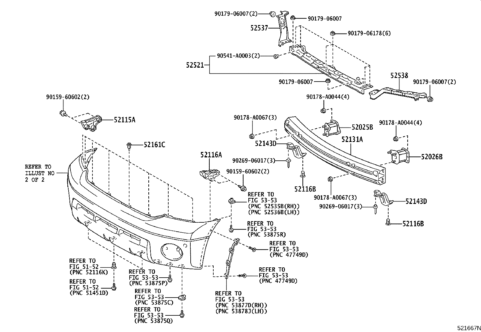 Toyota 52131-0C030 REINFORCEMENT, FRONT BUMPER
