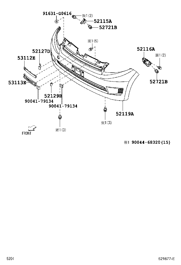 52127-B1010-W6 COVER, FRONT BUMPER HOLE, RH product image