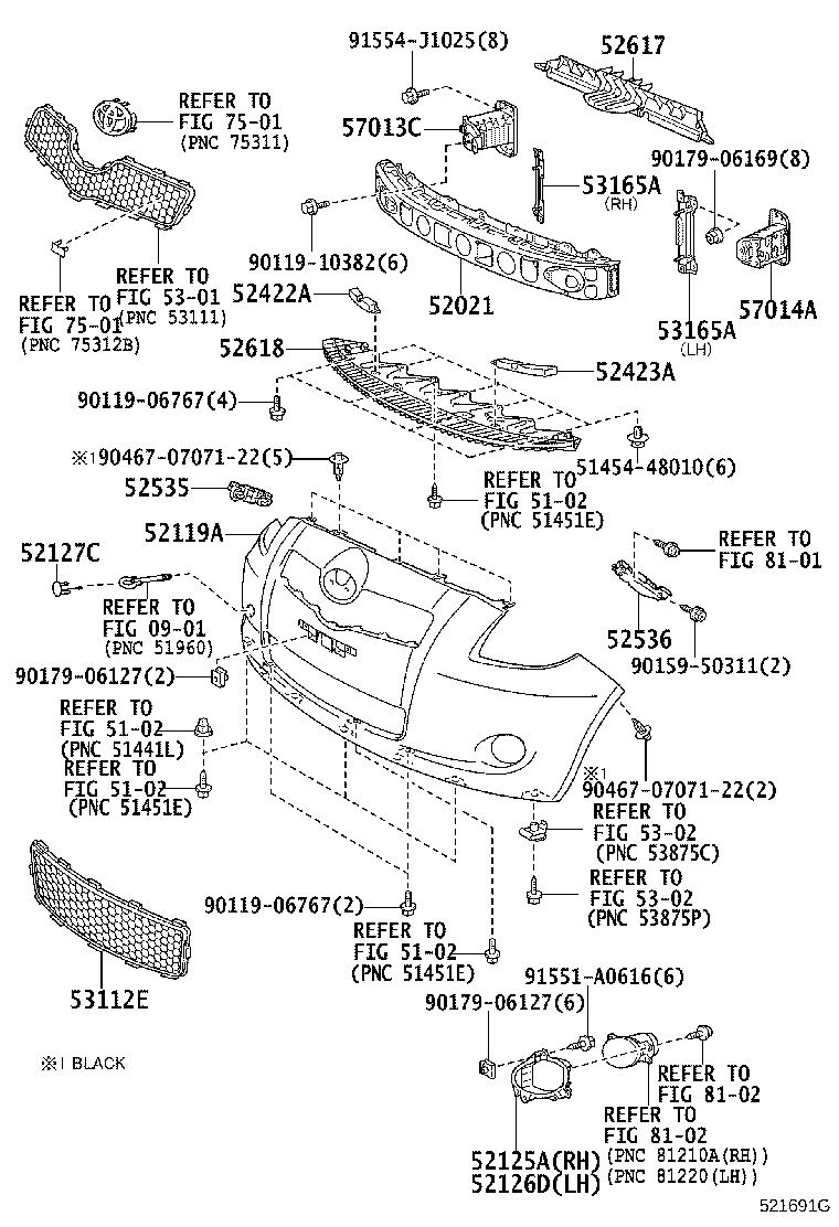 52021-52050 REINFORCEMENT SUB-ASSY, FRONT BUMPER product image