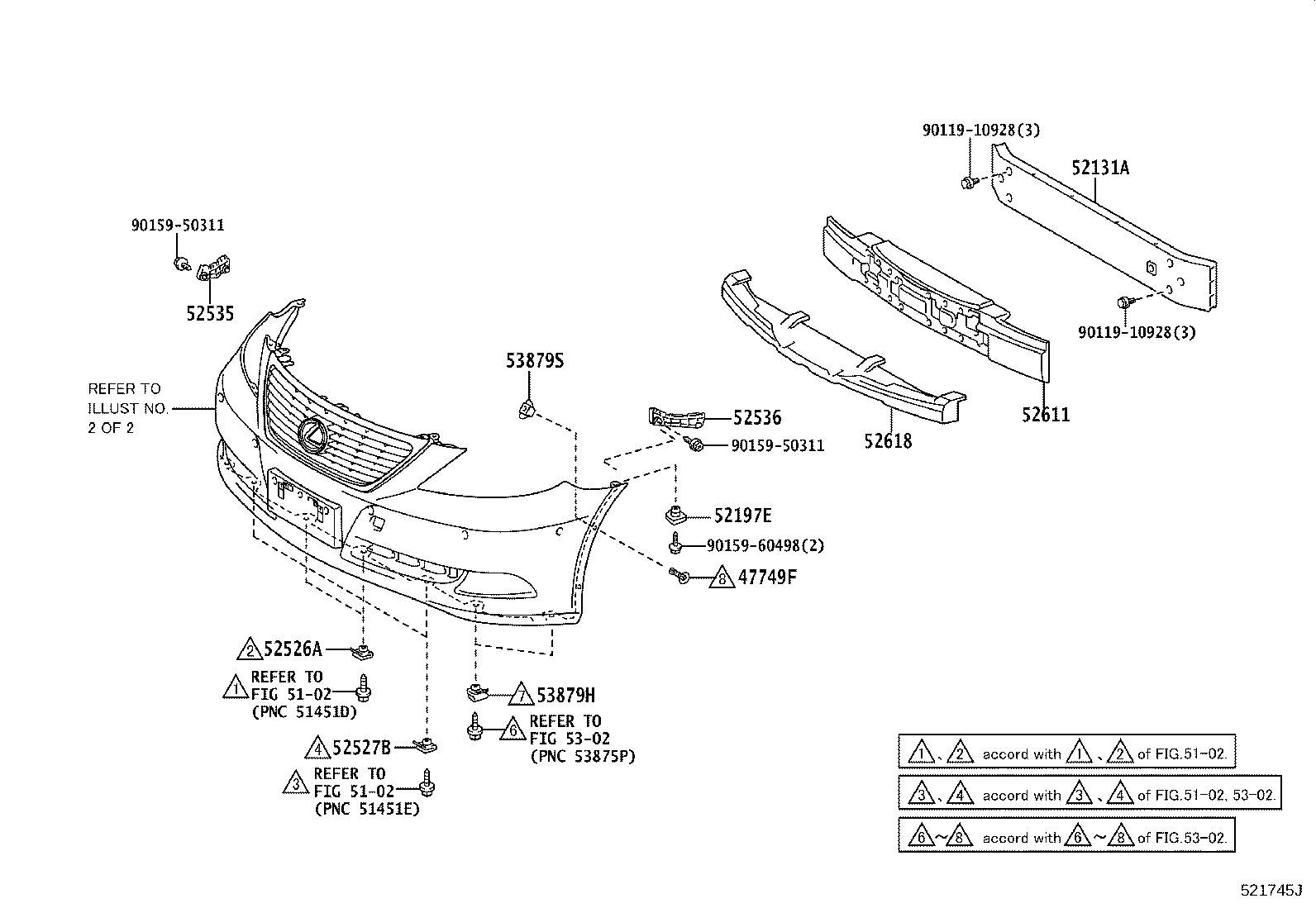 Toyota 52611-50100 ABSORBER, FRONT BUMPER ENERGY