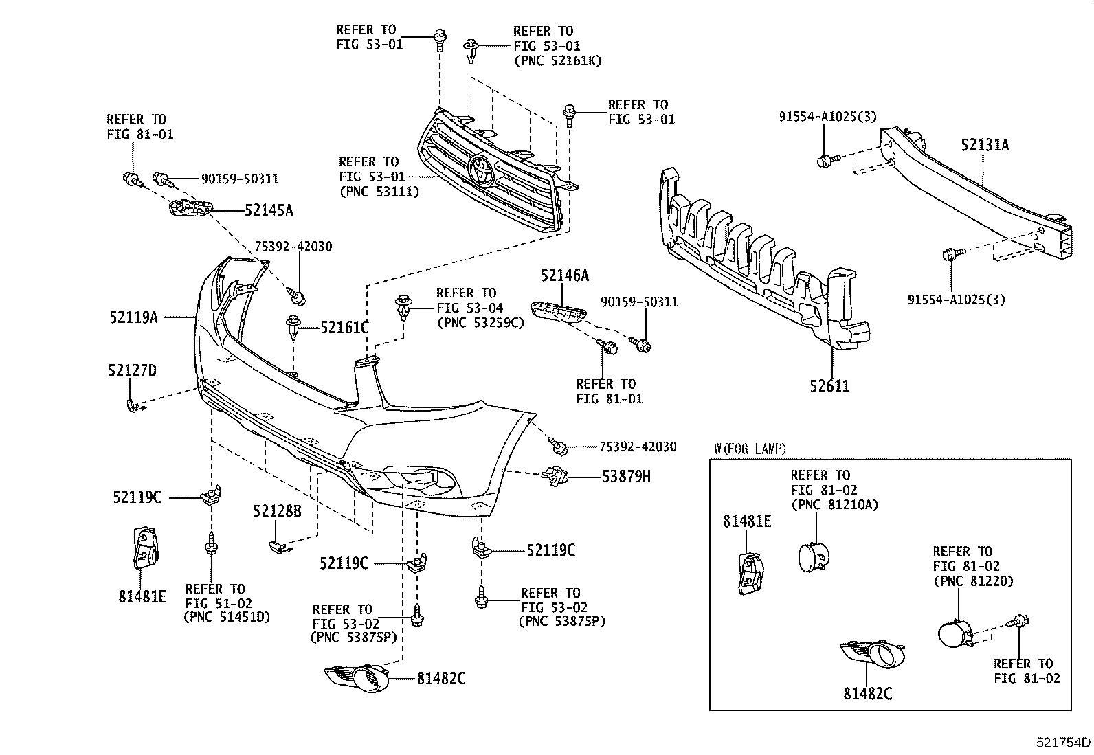 Toyota 52611-48090 ABSORBER, FRONT BUMPER ENERGY