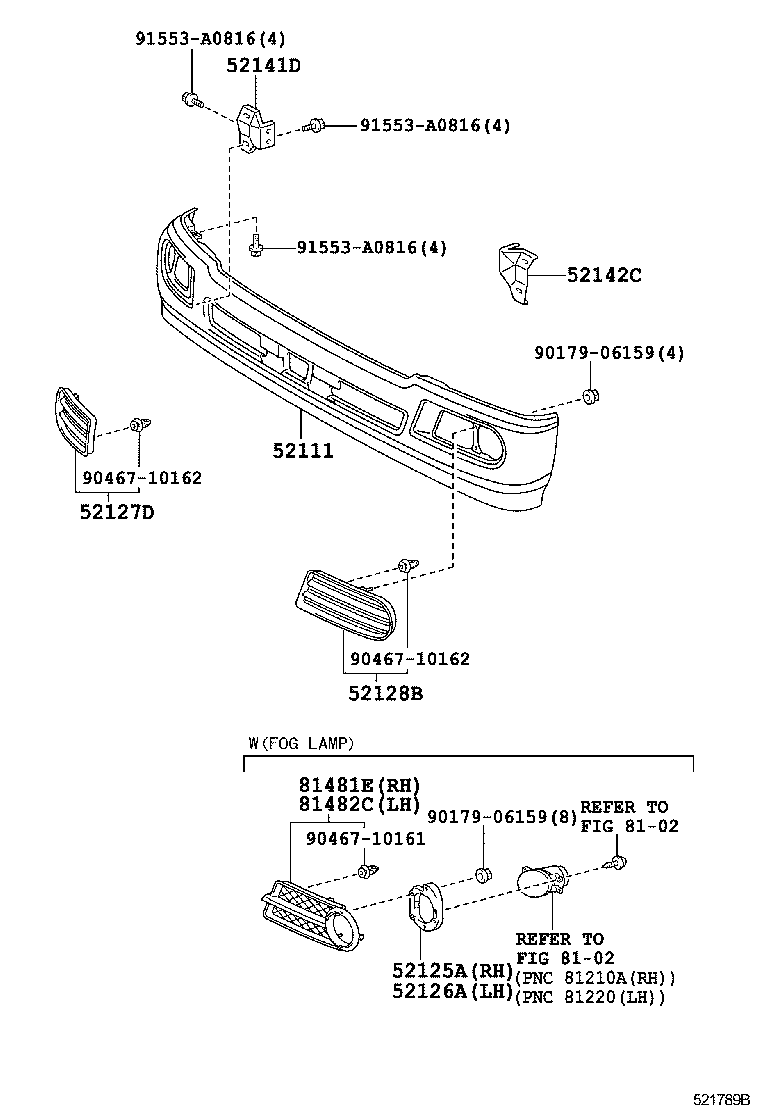 52030-36010 COVER, FRONT BUMPER HOLE, RH product image