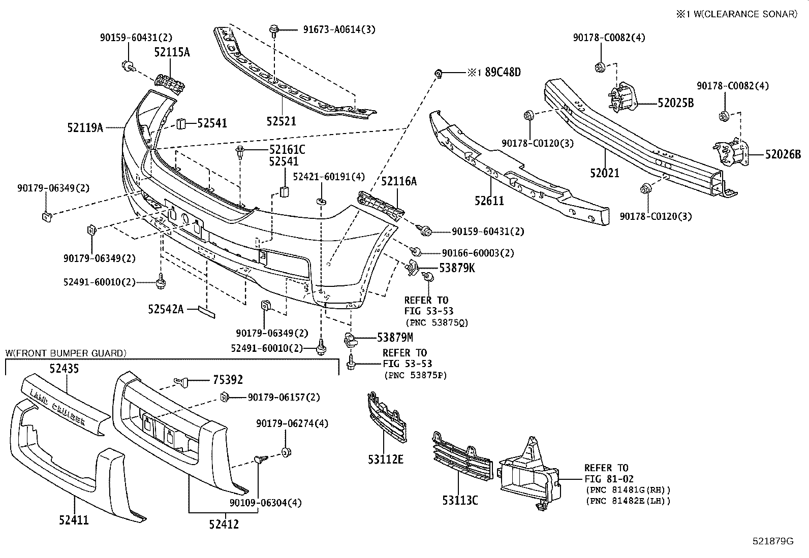 52049-60080 COVER SUB-ASSY, FRONT BUMPER WINCH product image