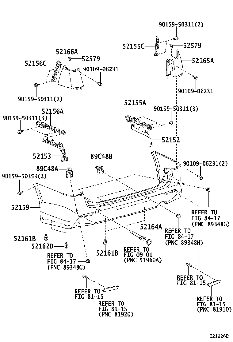 52453-58010 GUARD, REAR BUMPER product image