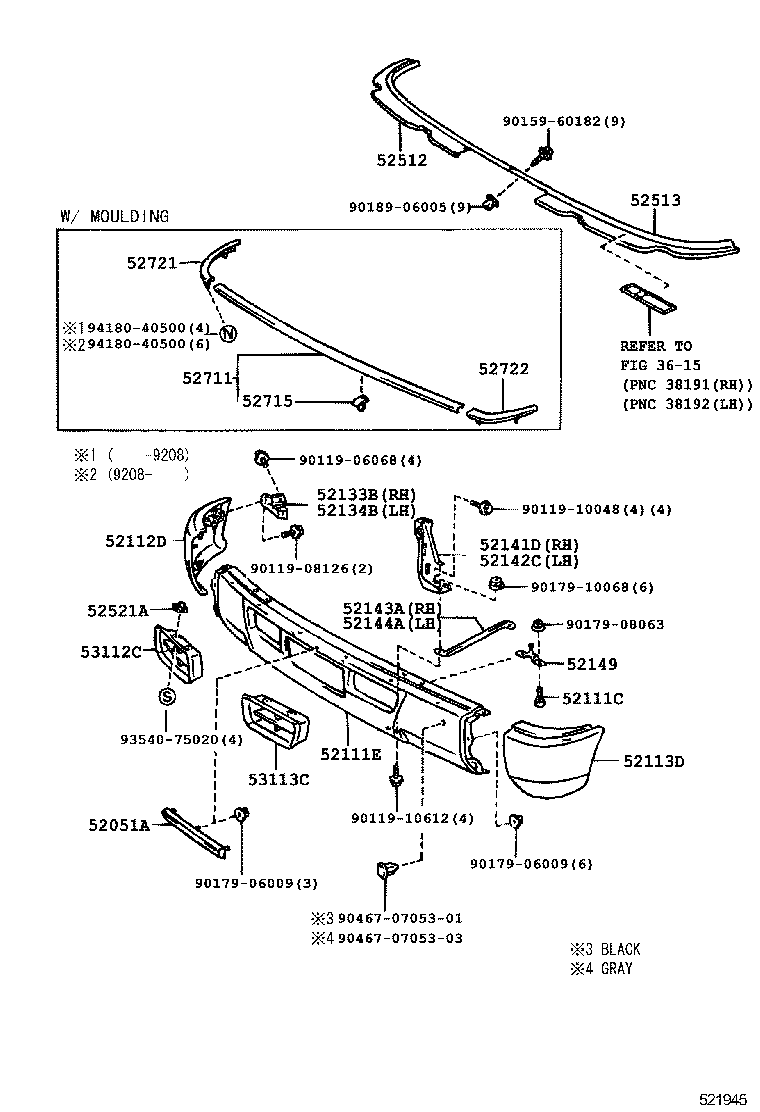 52102-60020 EXTENSION, FRONT BUMPER, RH product image