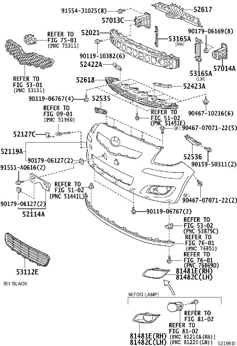 52021-52050 REINFORCEMENT SUB-ASSY, FRONT BUMPER product image