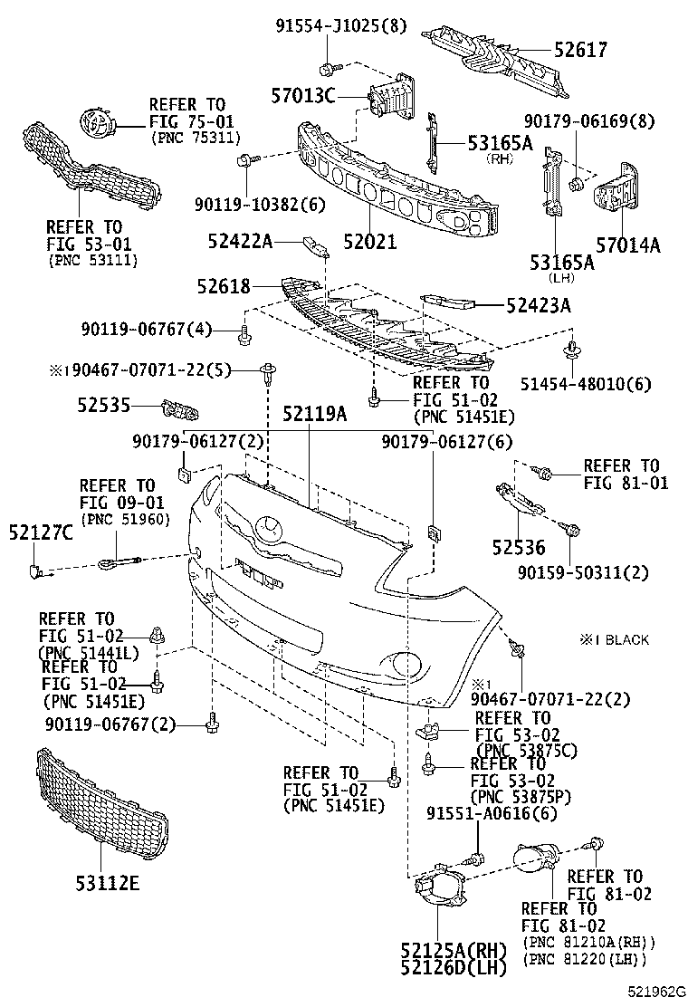 52021-52050 REINFORCEMENT SUB-ASSY, FRONT BUMPER product image
