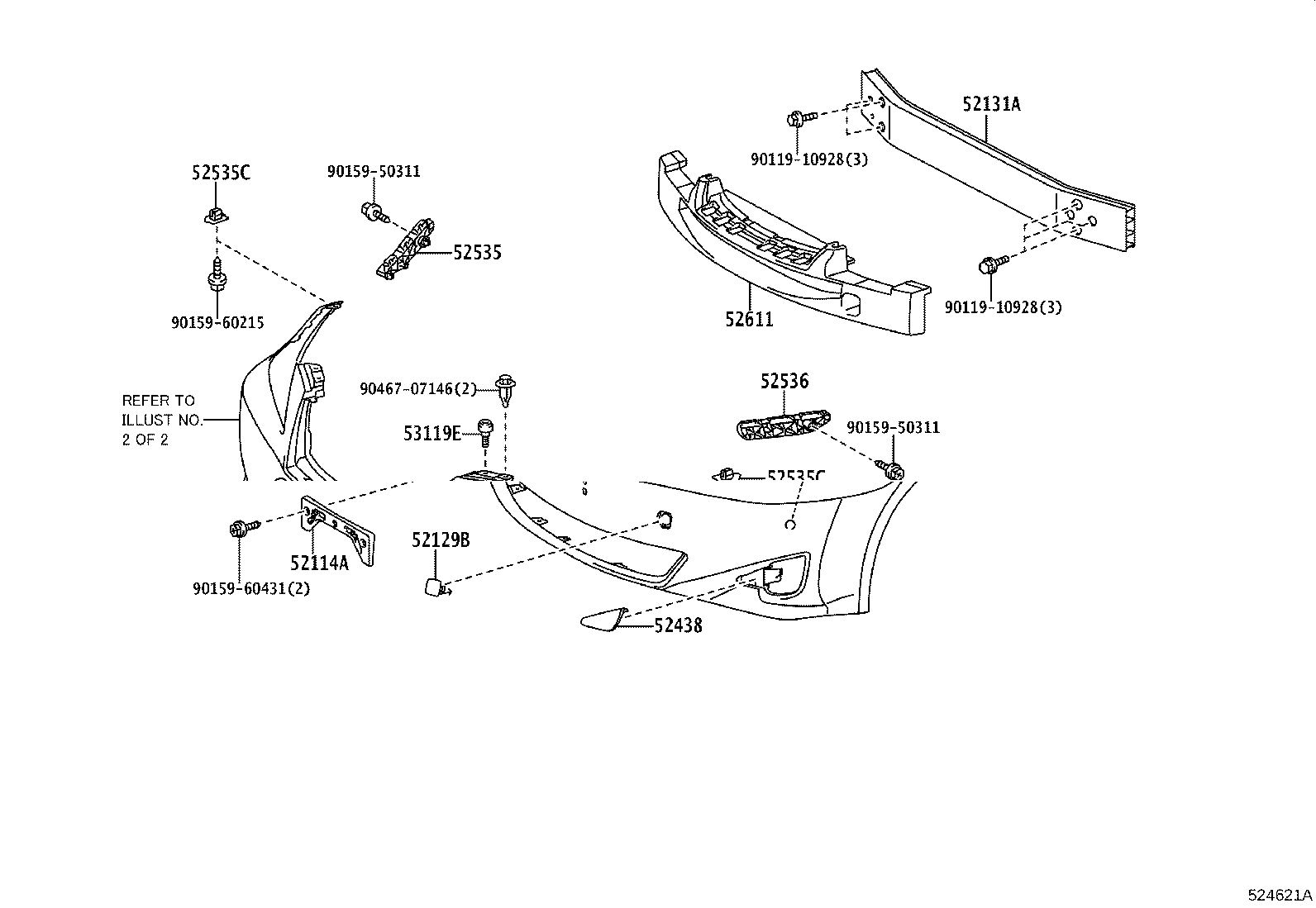 52114-53131 BRACKET, FRONT BUMPER EXTENSION MOUNTING product image