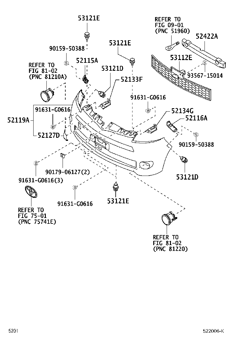 52127-B1210-D0 COVER, FRONT BUMPER HOLE, RH product image